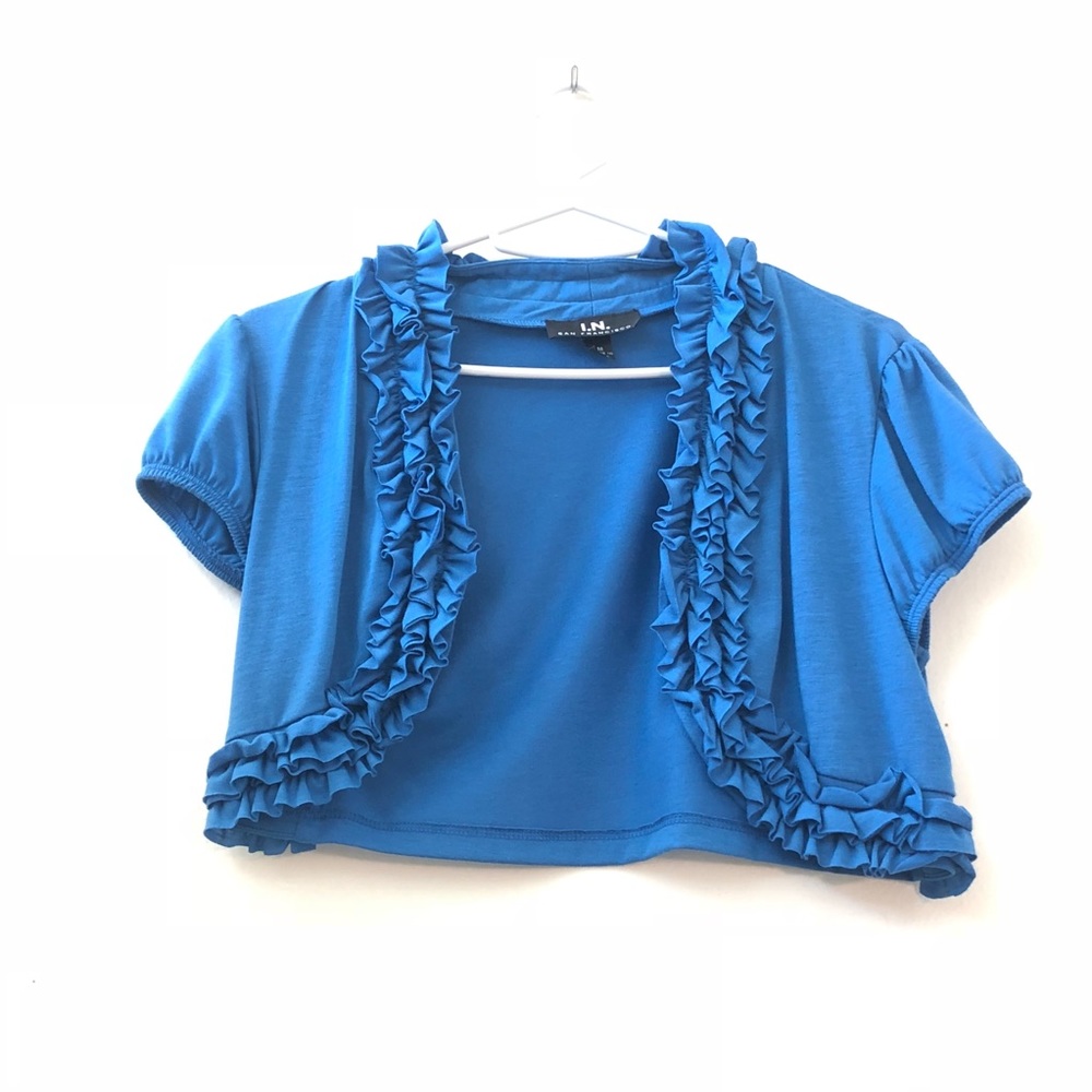 ☀️SALE! NWOT Short sleeved ruffle cardigan